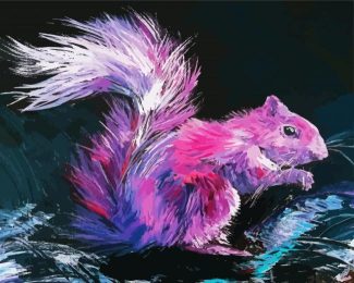 Pink Squirrel diamond painting