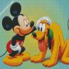 Pluto And Mickey Mouse diamond painting