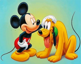 Pluto And Mickey Mouse diamond painting