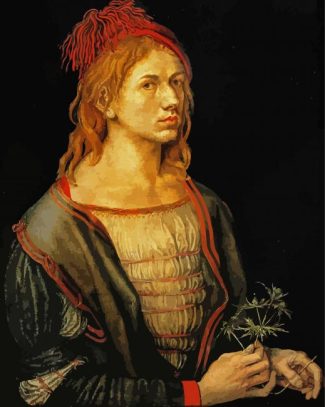 Portrait of the Artist Holding a Thistle Durer diamond painting