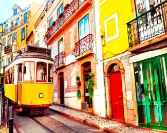 Portugal Lisboa Tram diamond painting