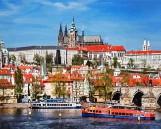 Prague Castle Czech diamond painting