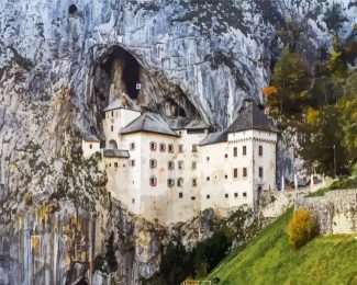 Predjama Castle Slovenia diamond painting