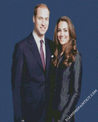 Prince William And Kate diamond painting