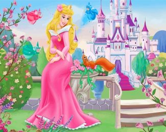 Princess Aurora In Garden diamond painting