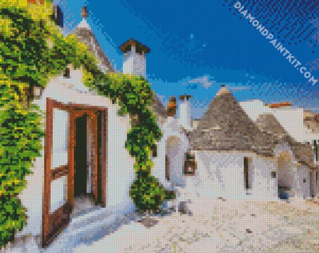 Puglia Houses diamond painting