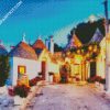 Puglia Trulli Houses diamond painting