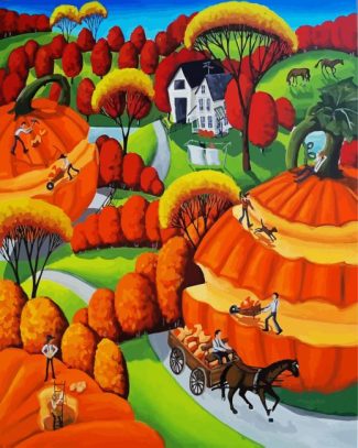 Pumpkin Harvest diamond painting