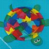 Rainbow Colorful Tortoise diamond painting