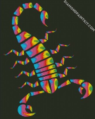 Rainbow Scorpion diamond painting