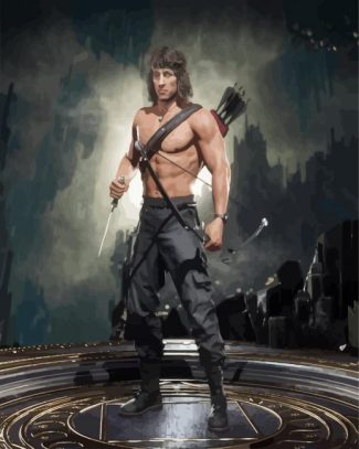 Rambo Sylvester Stallone diamond painting