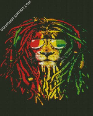 Rasta Lion diamond painting