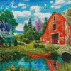 Red Barn Farmland diamond paintings