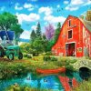 Red Barn Farmland diamond painting