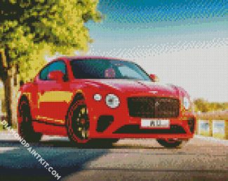 Red Bentley Car diamond paintings