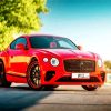 Red Bentley Car diamond painting