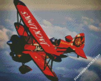 Red Biplane diamond paintings