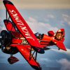 Red Biplane diamond painting