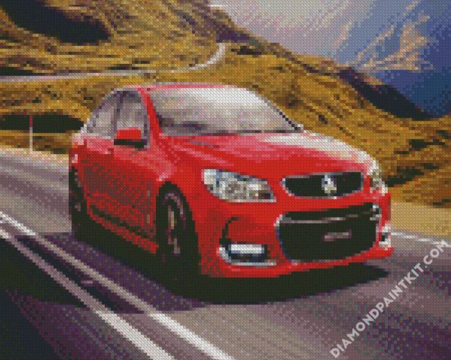 Red Holden Car diamond painting