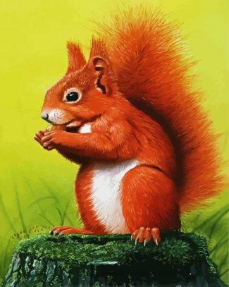 Red Squirrel diamond painting