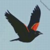 Red Winged Black Bird diamond painting