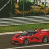 Red ferrari Race Car diamond paintings