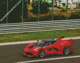 Red ferrari Race Car diamond paintings