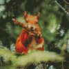 Red Squirrel diamond painting