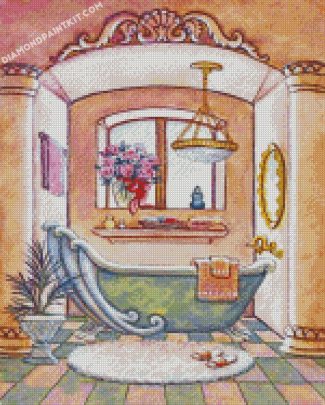 Retro Bathtub diamond paintings