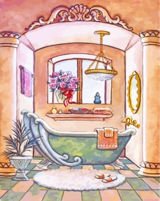 Retro Bathtub diamond painting