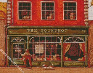 Retro Bookshop diamond painting