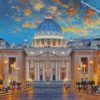 Rome st peters square Building diamond paintings