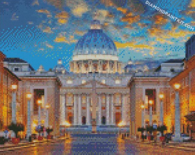 Rome st peters square Building diamond paintings