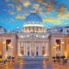 Rome st peters square Building diamond painting