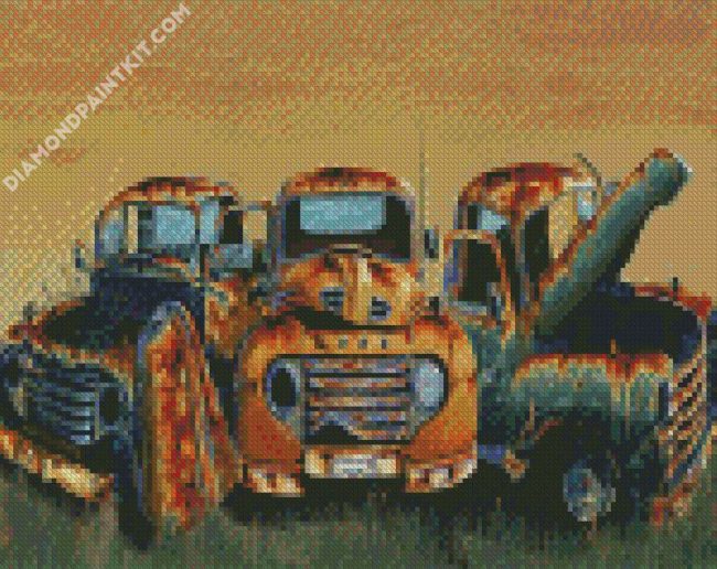 Rusty Ford Trucks diamond painting