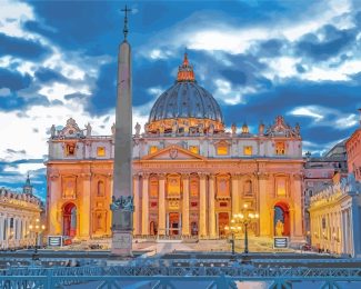 Saint Peters Square Rome diamond painting