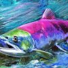 Salmon Fish diamond painting