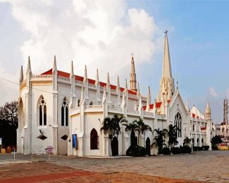 Santhome Cathedral Basilica India diamond painting