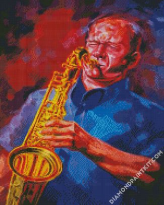 Sax Player diamond painting