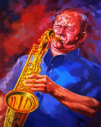 Sax Player diamond painting