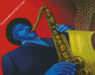 Saxophone Player diamond painting