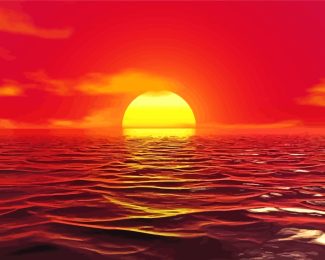 Seascape Sunrise diamond painting