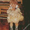 Seated Child Egon Schiele diamond painting