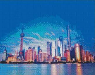 Shanghai City diamond painting