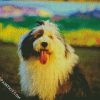 Sheepdog diamond painting