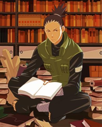 Shikamaru Reading Book diamond painting