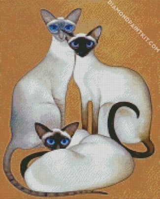 Siamese Family diamond painting