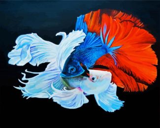 Siamese Fighter Fish diamond painting