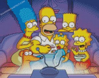 Simpsons Watching Movie diamond paintings