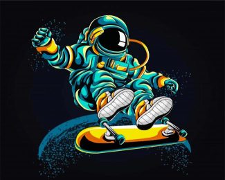 Skater Astronaut diamond painting